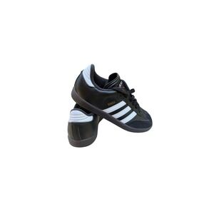 Adidas Samba‎ Classic Shoes Black White Stripes Kids Size 2.5Y Kicks/Futsol